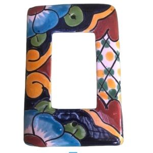 Mexican Ceramic Handmade Painted Light Toggle Switch Plate Cover